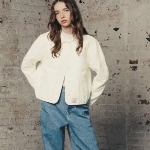 Alpha Industries Jackets & Blazers - Alpha Industries CREWMAN LINER MOD Women’s Quilted Jacket Cream Large